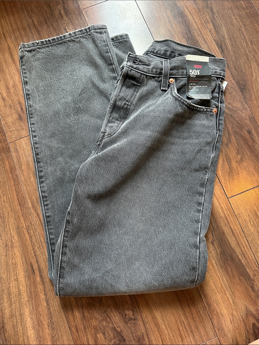 Levi's 501 90’s Straight Black/Grey Washed Jeans